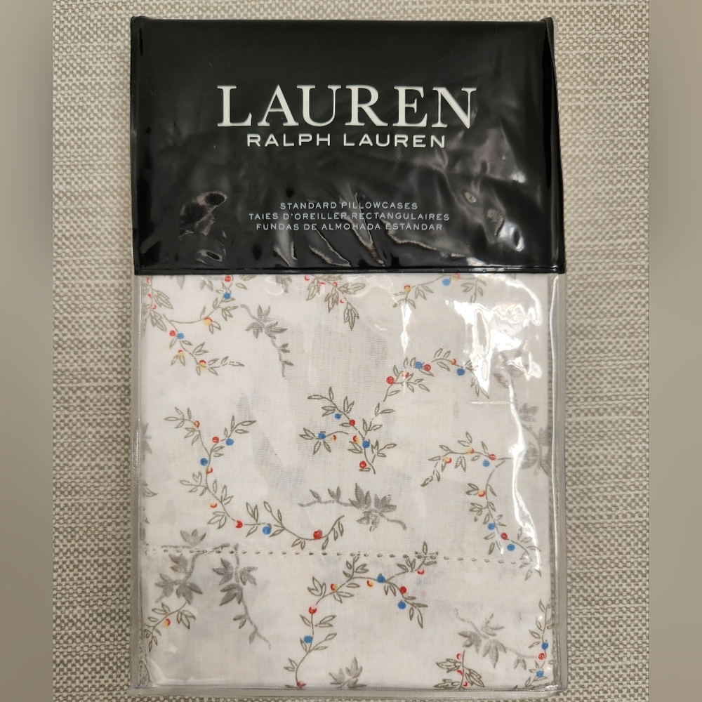 Lauren Ralph Lauren Carolyne Vine Cotton Two Standard Pillowcases